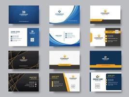 Modern Editable Business Or Visiting Card Set For Advertising, Company.