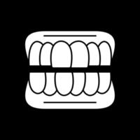 diseño de icono de vector de dentadura postiza