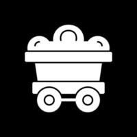 diseño de icono de vector de carro de minería