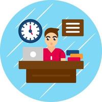 Office TIme Vector Icon Design