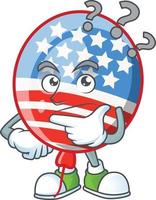 USA Stripes Balloon Icon Design vector