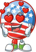 USA Stripes Balloon Icon Design vector