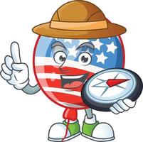 USA Stripes Balloon Icon Design vector