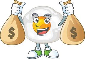 Fried Egg Icon Design vector