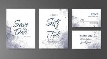 Wedding invitation with abstract watercolor background vector