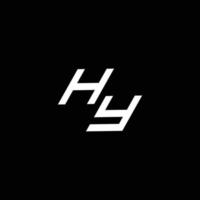 hy logo monograma con arriba a abajo estilo moderno diseño modelo vector