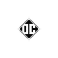 Monogram logo design with diamond square shape vector