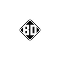 Monogram logo design with diamond square shape vector