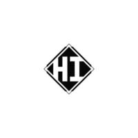Monogram logo design with diamond square shape vector