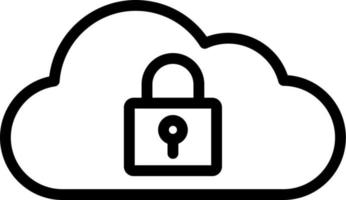 Cloud Security Vector Icon