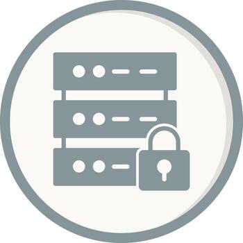 icono de vector de seguridad de base de datos