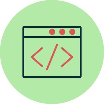 Browser Coding Vector Icon