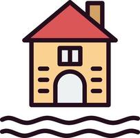 Flooded House Vector Icon