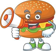 A cartoon character of hamburger vector