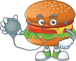 A cartoon character of hamburger vector