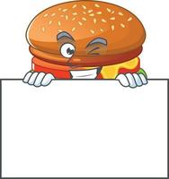 A cartoon character of hamburger vector