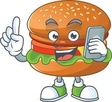 A cartoon character of hamburger vector