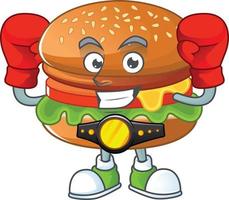 A cartoon character of hamburger vector