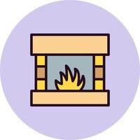 icono de vector de chimenea