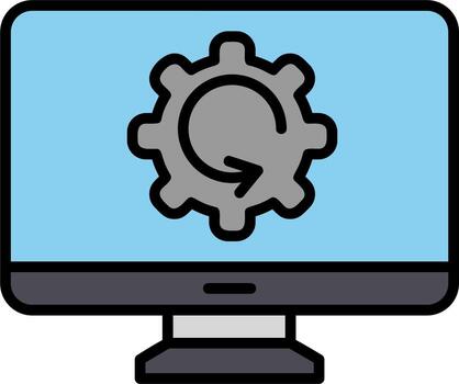 icono de vector de procesamiento de datos