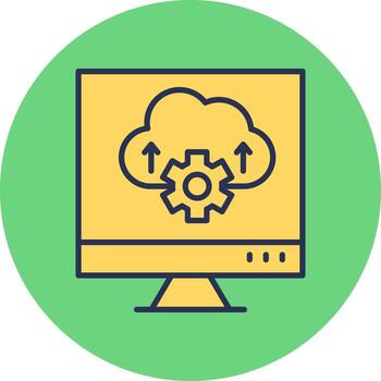 Cloud Computing Vector Icon