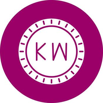 Kuwait marcar código vector icono