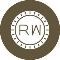 Ruanda marcar código vector icono
