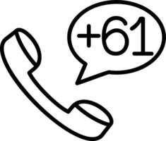 Australia Dial code Vector Icon