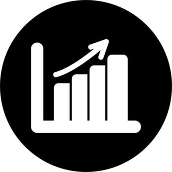 icono de vector de gráfico de barras