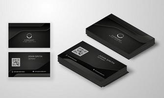 Modern business card or visiting card design set in black color. vector