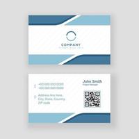 Business card or horizontal template design with company details on stripe pattern background. vector