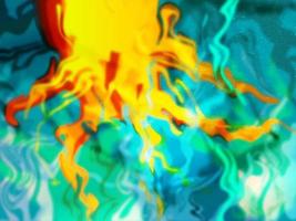 Colorful liquid flow or fluid art abstract background. vector
