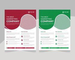 Abstract clean and professional corporate best marketing company flyer template vector