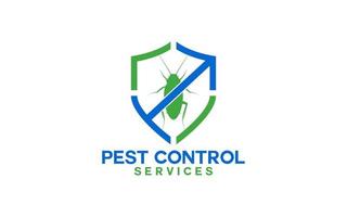 Pest control logo design vector illustration for fumigation business. logo design  template