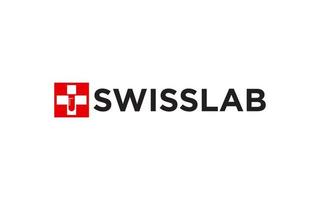 Swiss lab logo designs concept, science and medicine creative symbol lab logo template vector