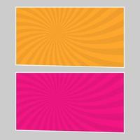 Set of multi colored pop art banners. Halftone comic template with place for your text for design. Vector illustration