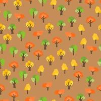 patrón sin fisuras de los árboles de otoño. fondo de bosque de otoño. ilustración vectorial vector