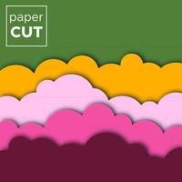 Abstract Background with Paper Cut shapes. Vector illustration.