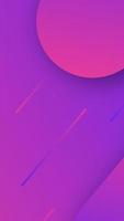 Trendy geometric purple background with abstract dynamic shapes. Stories banner design. Futuristic pattern. Vector illustration