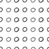 Seamless pattern with black sketch hand drawn pencil scribble ellipse shape on white background. Abstract grunge texture. Vector illustration
