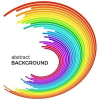 Abstract background with bright rainbow colorful lines. Colored circles with place for your text on a white background. vector