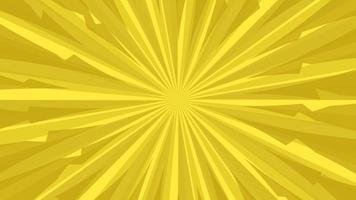 Yellow comic book page background in pop art style with empty space. Template with rays, dots and halftone effect texture. Vector illustration