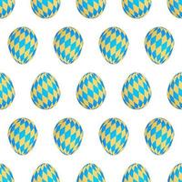 Seamless pattern with colorful Easter eggs. Vector illustration