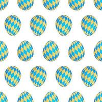 Seamless pattern with colorful Easter eggs. Vector illustration