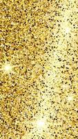 Golden glittering background with gold sparkles and glitter effect. Stories banner design. Empty space for your text. Vector illustration