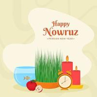 persa nuevo año contento nowruz antecedentes. vector