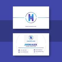 Clean professional business card template vector