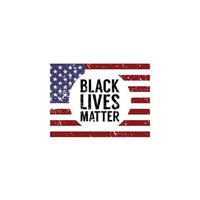 Black lives matter modern logo, banner, design concept, sign, with black and white text on a flat black background. vector