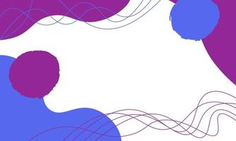 Trendy abstract background with blue and violet shapes and lines. vector