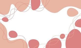 Trendy abstract background with pink shapes and lines. vector